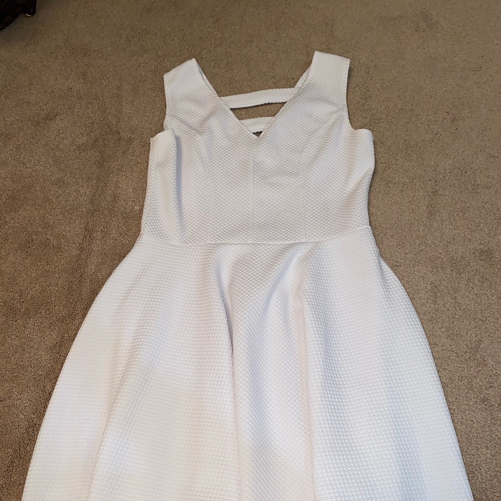 Aqua white dress